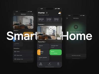 Smart home concept app concept iot smart smart home ui uiux ux