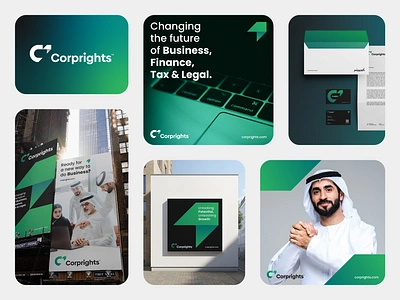 Corprights™ arabic brand brand identity branding c logo finance logo gradient logo graphic design green logo growth logo logo logofolio logomark minimal modern saudi saudi arabia ui ui design ui ux