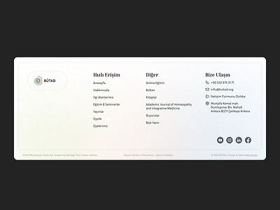 Butad.org - Footer component components education page footer footers homepage landing page menu navbar product design site footer templates ui ui design ux ux design web web design website website footer