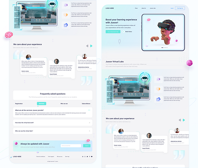 School Labs service 3d elements ui above the fold ui blue ui faq ui feedback footer future ui futurestic ui header ui labs landing page ui landing page ui ux landing page ux modern ui school labs service services ui ux web ui what they said about us