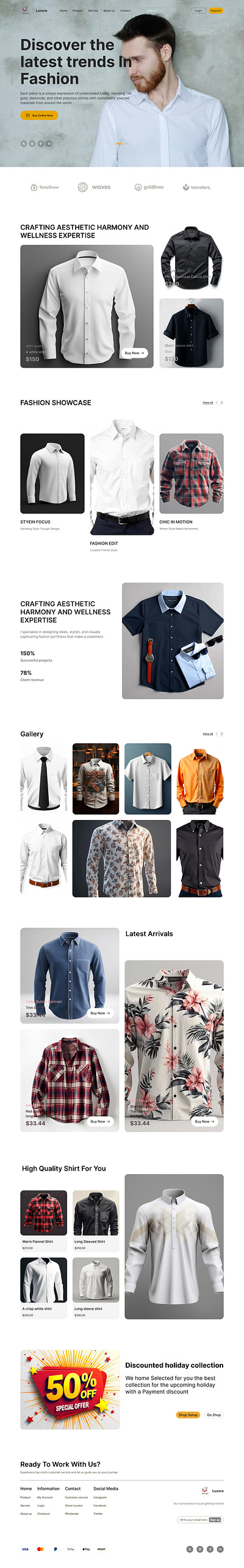 Shirt landing page design branddesign cleandesign clothingbrand creativelandingpage ecommercedesign fashiondesign fashionui interactivedesign landingpagedesign minimaldesign modernui onlinestoredesign productpagedesign productshowcase shirtdesign shirtlandingpage shoppingpage uiux uxdesign webdesign