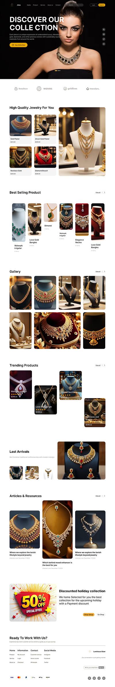 Jewellery Landing Page design cleandesign creativelandingpage diamonddesign ecommercedesign fashionui interactivedesign jewelrydesign jewelryecommerce jewelrylandingpage jewelrystore landingpagedesign luxurybrand luxuryjewelry minimaldesign modernui productpagedesign uiux uxdesign webdesign webui