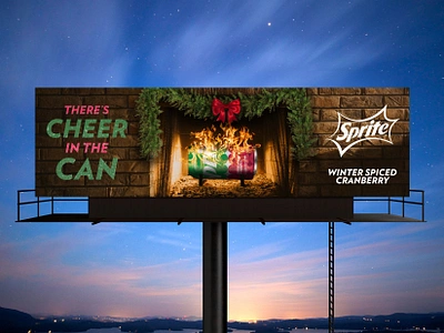 Sprite Cranberry billboard campaign advertising billboard branding campaign graphic design illustration marketing mass marketing photoshop print vector