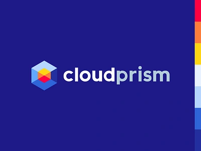 cloudprism, modern dev in cloud logo design: c letter + cube accelerator c cloud cloud computing components libraries cube cuboid in cloud incubator letter mark monogram logo logo design modern development prism saas stack startup tech technology web technologies