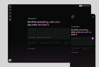 Chat AI Platform ai ai chat autolayout chat components crypto design desktop app figma ui ui design