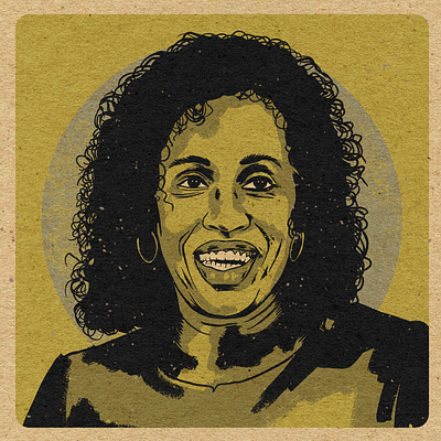 BHM: Jackie Joyner Kersee graphic design illustration