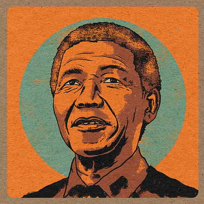 BHM: Nelson Mandela graphic design illustration