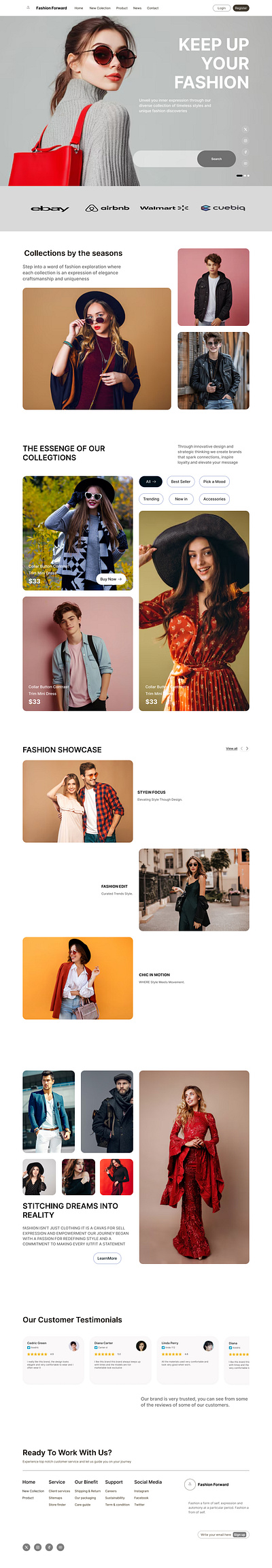 Fashion Landing Page Design cleandesign clothingstore creativelandingpage ecommercedesign fashiondesign fashionecommerce fashionlandingpage fashionstore fashionui landingpagedesign luxuryfashion minimaldesign modernui onlinestoredesign productpagedesign productshowcase uiux uxdesign webdesign webui