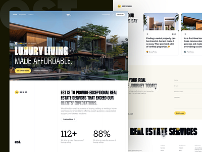 ✳️ est. Real Estate Website 10am building cta design est fariz house landing page landingpage property real estate real estate agency real estate website web web design website