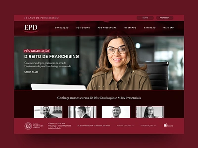 EPD - Escola Paulista de Direito UI Approach branding ex law school ui user experience visual identity website