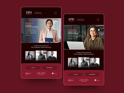 EPD - Escola Paulista de Direito UI Approach branding interface law school ui user experience ux