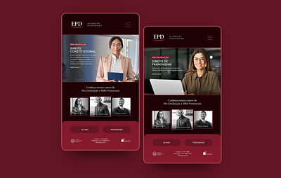 EPD - Escola Paulista de Direito UI Approach branding interface law school ui user experience ux