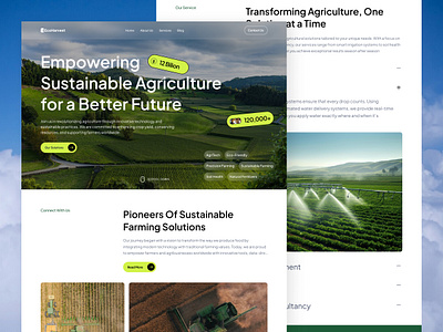 EcoHarvest - Sustainable Agriculture Website Design agriculture landing page smart farming smart solutions sustainable uxui design web design website website design