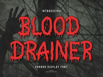 Blood Drainer | Horror Display Font dark