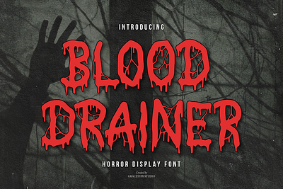 Blood Drainer | Horror Display Font dark