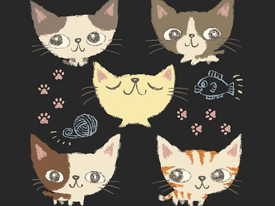 Cats' Life animal cat character character design illustration kitten pet