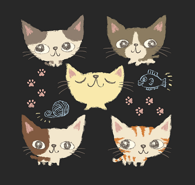 Cats' Life animal cat character character design illustration kitten pet