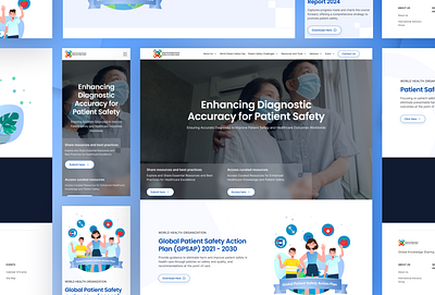 Redesign Website - Global Knowledge Sharing Platform app design helath illustration landin page medical minimalist mobile modern simple ui uiux website