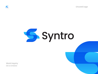 Syntro - letter S modern logo branding letter letter logo letter mark letter s logo logo logo design logo icon logo type modern letter logo modern logo monogram s s logo software logo solution logo sync logo syntro tech logo web app logo