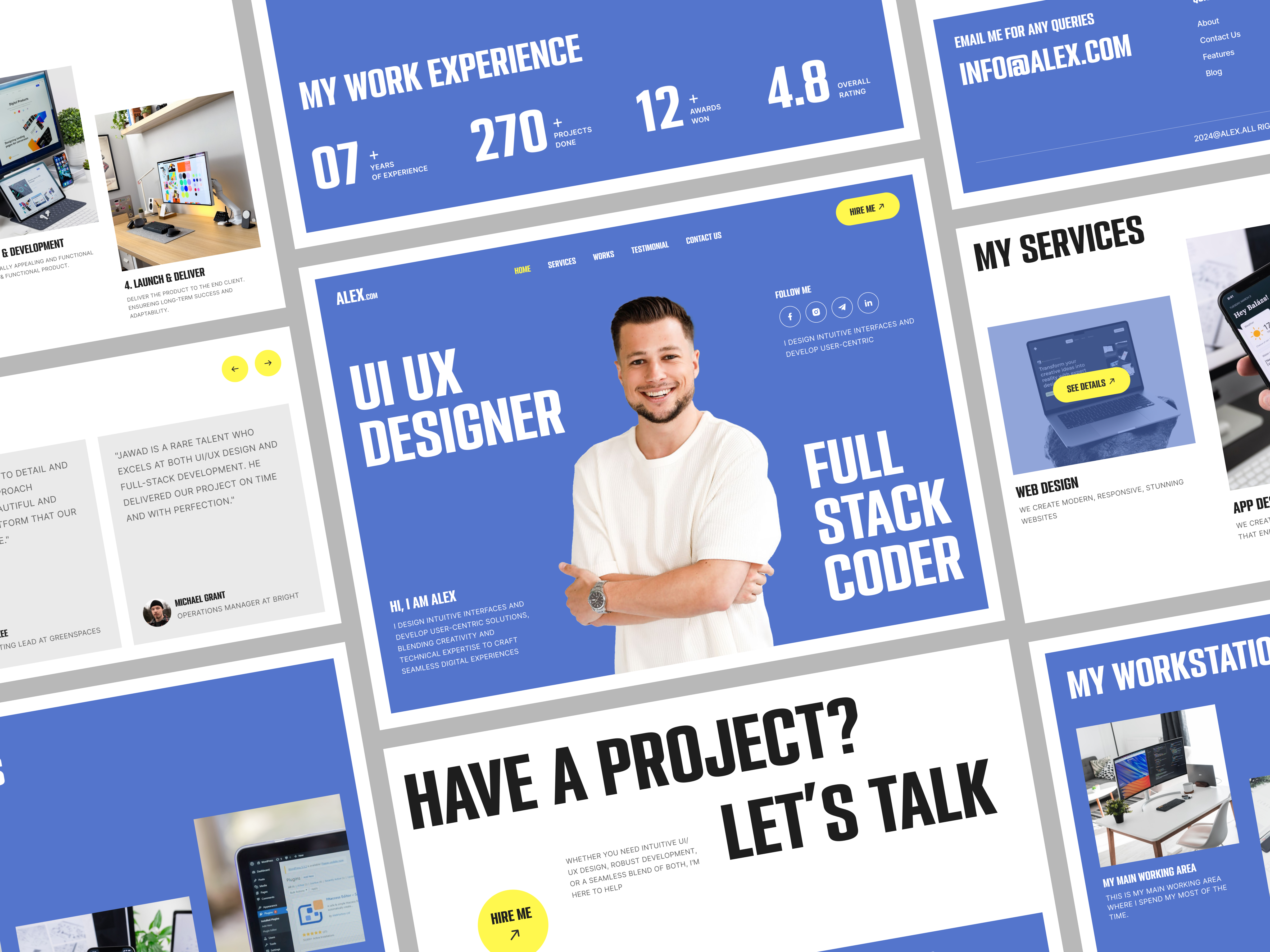 Personal Portfolio Landing Page Website agency agency website curriculum vitae cv designer designer portfolio developer developer portfolio developer website landing page minimal portfolio modern portfolio personal portfolio personal portfolio landing page portfolio product designer portfolio professional website resume web design web designer