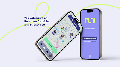 Runi - Mobile Carpooling App app branding carpool design figma graphic design logo mobile ui ux