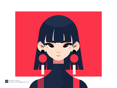 Fancy character girl illustration inspiration minimal modern