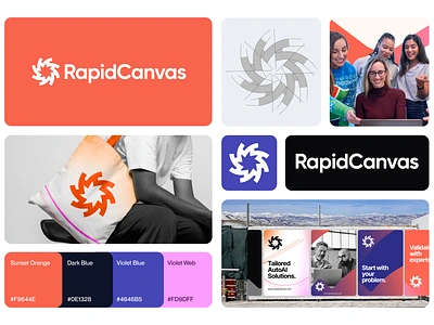 RapidCanvas - Logo & Brand Identity aero aerobrandingagency ai logo brand design brand identity brandbook branding branding design design graphic design logo logo design logo mark logo type rapidcanvas rebrand redesign saas product seedfunding startup