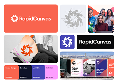 RapidCanvas - Logo & Brand Identity aero aerobrandingagency ai logo brand design brand identity brandbook branding branding design design graphic design logo logo design logo mark logo type rapidcanvas rebrand redesign saas product seedfunding startup