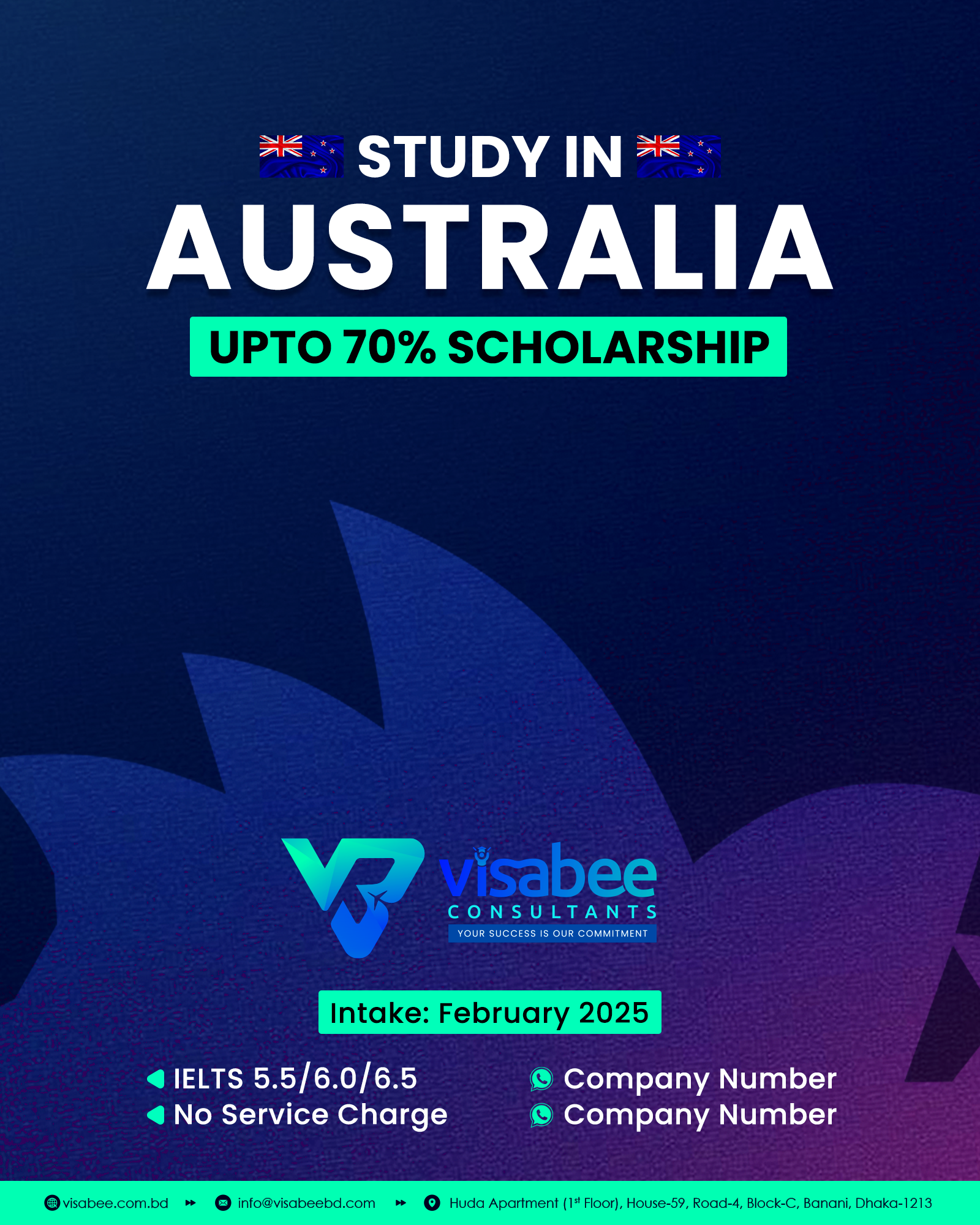 Study in Australia - Scholarship Promo Design ad aesthetics australia study australian education bold typography campaign poster color story creative graphics creative palette design harmony educational banner graphic flow graphic portfolio layout magic promo design scholarship designs scholarship promo student marketing study abroad study design visual campaigns