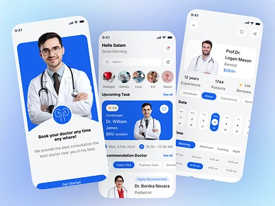 Doctor Appointment Mobile App Redesign animation app design appointment booking book appointment book doctor online booking app doctor app health insurance madical app madical booking app madical care medical service mental health online appointment online consultation app online doctor online healthcare patient app schedule