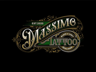 Lettering for Tattoo Shop . graphic design lettering typography vector victorian