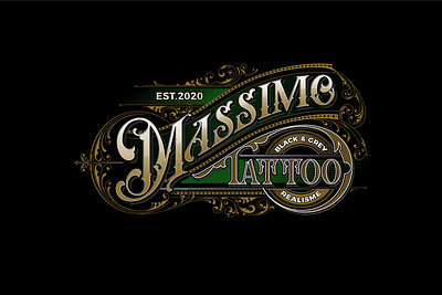 Lettering for Tattoo Shop . graphic design lettering typography vector victorian