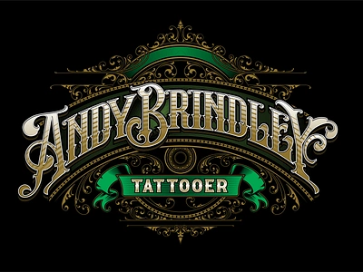 Lettering Typography for Tatoo Shop graphic design hand drawing lettering typography vector victorian