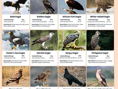 Eagle identification Chart eagle identification eagle identification chart