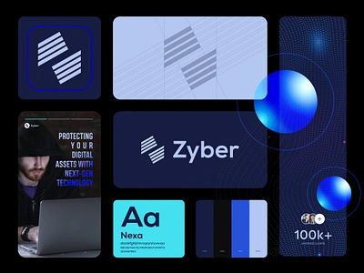 Zyber Logo branding app logo brand identity branding cyber logo icon logo logo design logo designer modern logo security logo tech logo technology logo z logo zyber logo