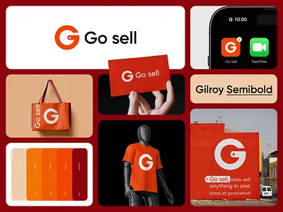 Go Sell E-commerce Website Logo Design brand book brand guideline brand identity branding creative logo design e commerce logo graphic design logo logo design onlineplatformlogo website logo