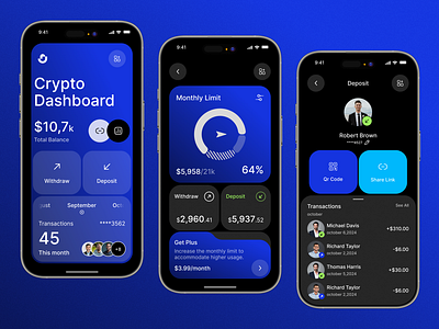 Crypto Wallet App coinbase crypto app crypto banking crypto currency crypto exchange decentralized finance defi app eth exchange finance fintech app ios mobile app mobile app design saas startup stocks swap ui ux web design