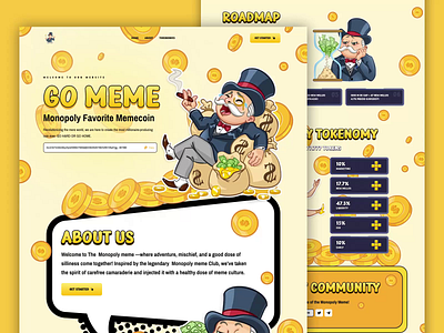 Meme coin landing page & website design design landing page landingpage meme meme coin meme coin home page meme coin landing page meme coin website design memecoinlanding page web design webdesign website website design