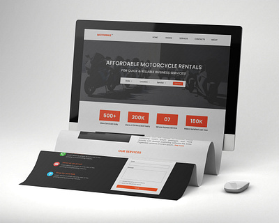 Motorcycle Rental Service Website best ui ux design in world modernlayout uiuxdesigner71 web design