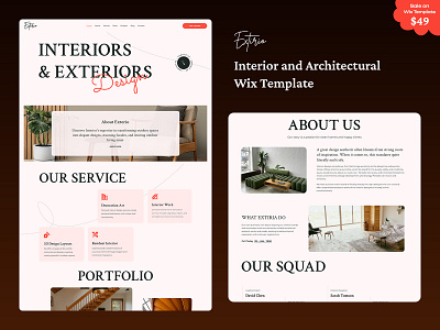 Extiria Architecture Business Wix Template architecture business website responsive seofriendly uiux webdesign webdevelopment wix website wixtemplate