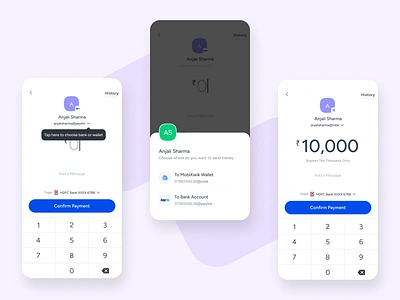 Select Mode of Receiving Payment app design fintech payment ui