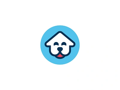 Dog House - Logo Design (Unused) animal branding building dog face freelance logo design freelance logo designer home house kennel logo logo design logo designer minimal pet petshop roof simple smile