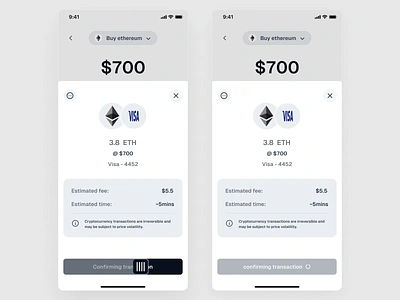 Confirm Transaction app design ui uiux ux