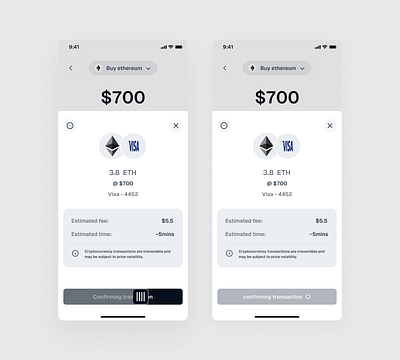 Confirm Transaction app design ui uiux ux