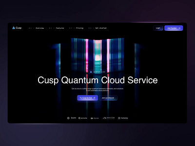 Cusp - Cloud Service Website ai ai cloud ai startup ai technology ai tool ai website design aiml animation artificial intelligence cloud gpu homepage ipu landing page neural network nvidia saas software startup website