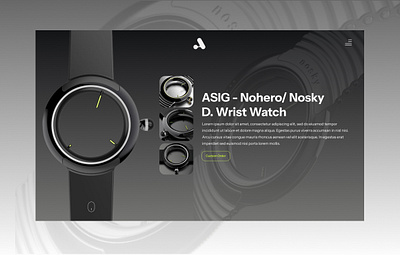 ASIG -Website Concept for a Watch Design Brand branding design graphic design minimal minimal design ui uiux web website