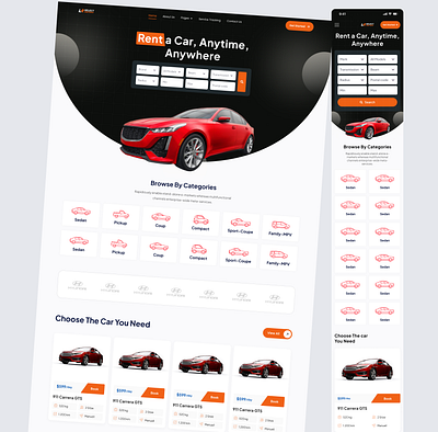 Car rental responsive ux ui design booking car rent design rent rental rental responsive rental web responsive ux ui