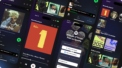 🎶 Spotify redesign by econev app branding design econev evgheniiconev figma graphic design illustration ios lizzardlab logo redesign spotify ui ux vector