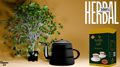 Tea 3d branding graphic design