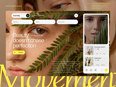 Kosmetig - Skincare E-commerce Website beauty website ecommerce ecommerce design shop shop website skincare ui ui design uiux user interface web design website ui